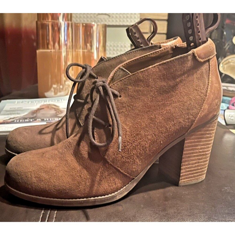 Ladies Tommy Hilfiger Suede Booties- 3.5” Block Heel- Size 10